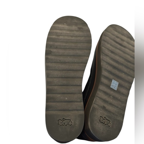 Coach Isa Suede Faux Fur Black Boots sz 9 - Picture 5 of 11